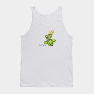 Hello spring.  T-shirt with primrose Tank Top